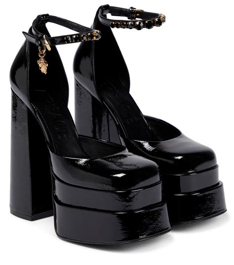 medusa head versace shoes|Versace Medusa aevitas platform pumps.